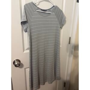 Free Fly striped grey  dress Sz s guc short sleeve
